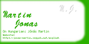 martin jonas business card