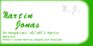 martin jonas business card